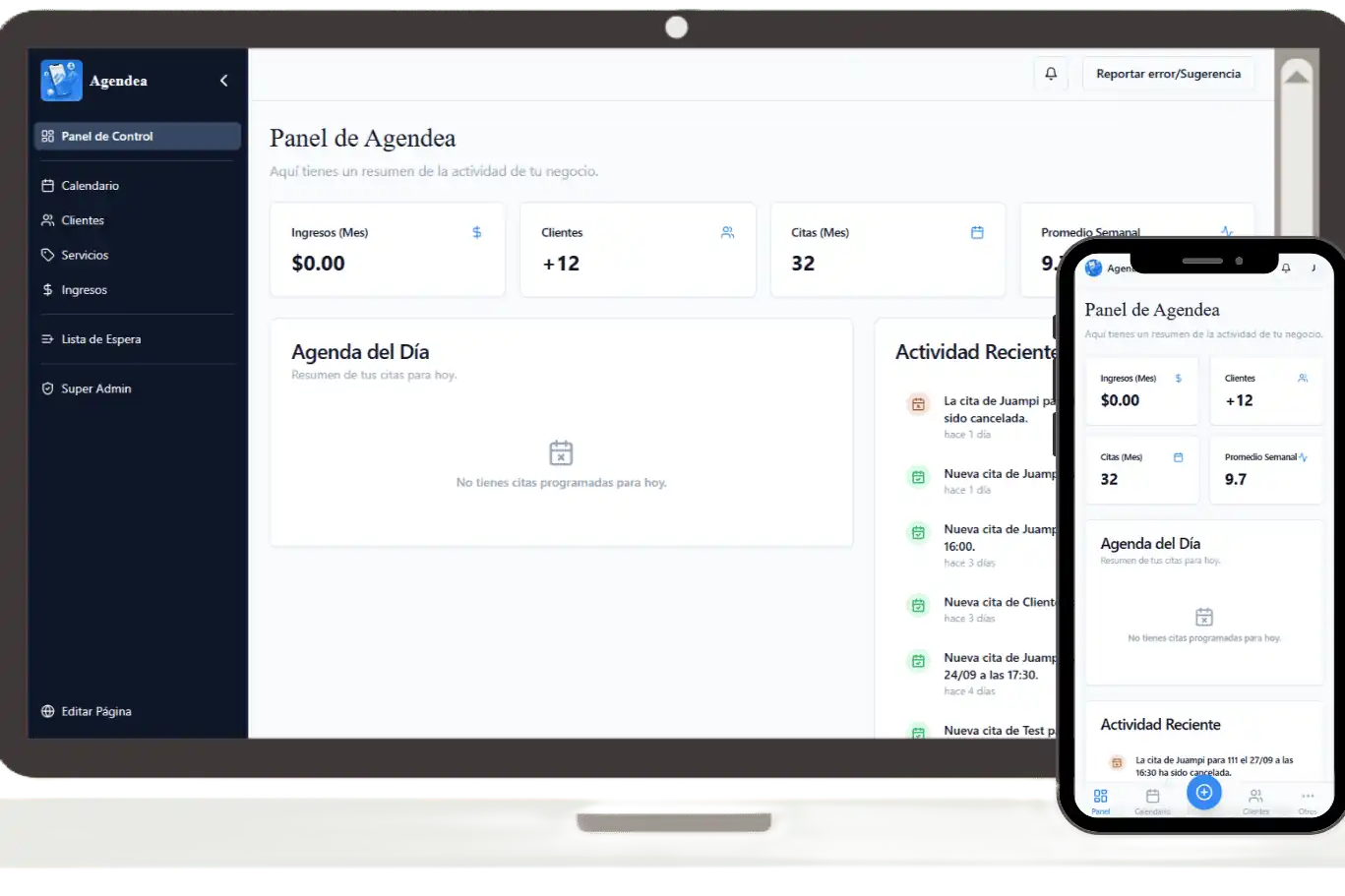 Dashboard Agendea