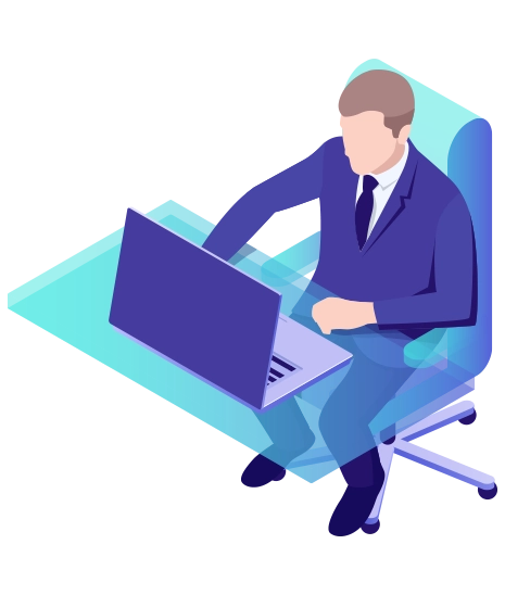 Ilustración de un profesional organizando su agenda en una laptop